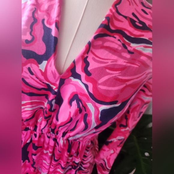 Lilly Pulitzer Pink and Blue Floral Dress - Picture 3 of 6